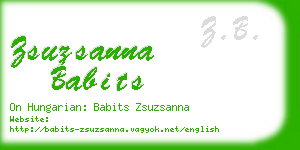 zsuzsanna babits business card